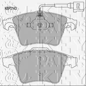 KEY PARTS kbp2143 -  Комплект тормозных колодок, дисковый тормоз